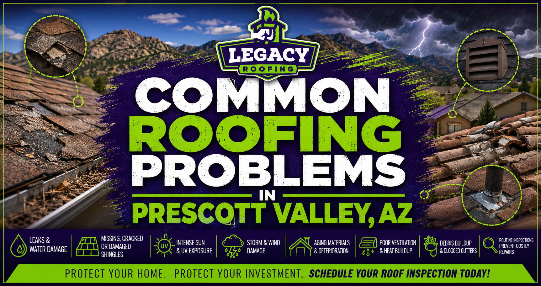 Common Roofing Problems in Prescott Valley, AZ